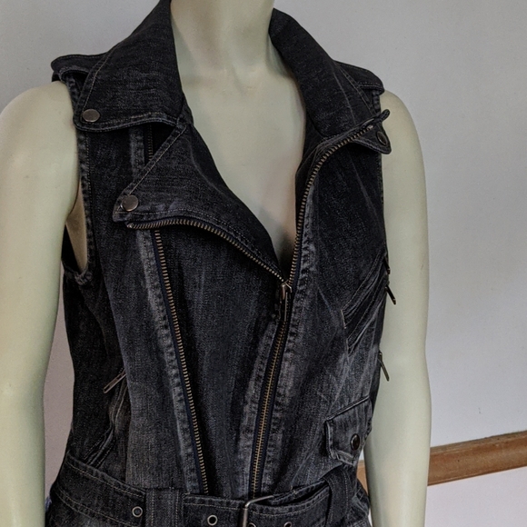 Truth + Pride Black Denim Moto Vest - Picture 7 of 9